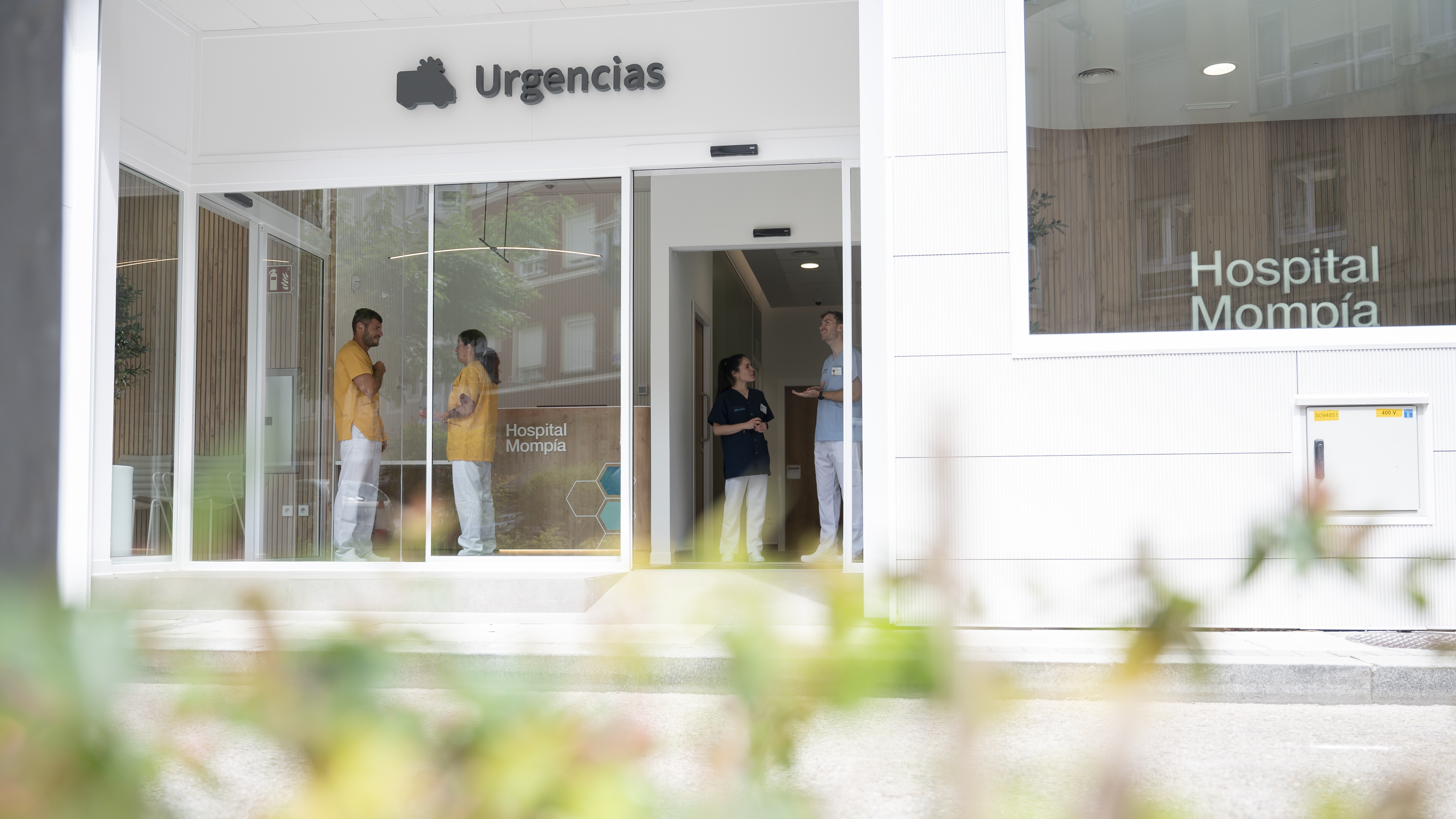Entrada de Urgencias en el Centro Médico de Hospital Mompía en Santander